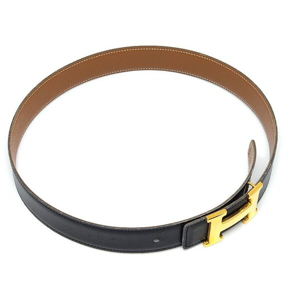 Hermes H Belt 70 Black And Gold B 1988 main image 5